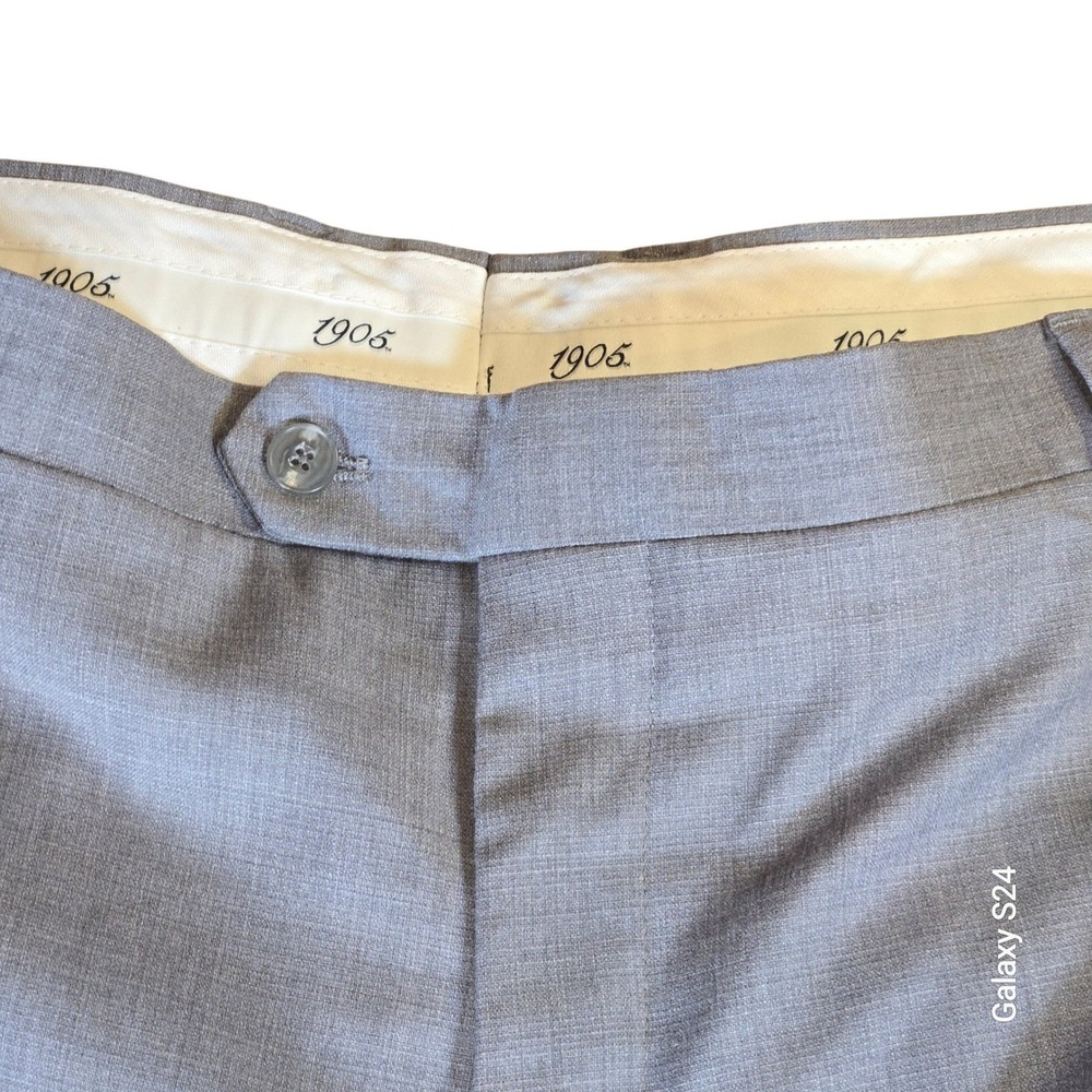 1905 Gray Wool Dress Pants Menswear‎ Formal Trousers Career